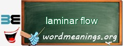 WordMeaning blackboard for laminar flow